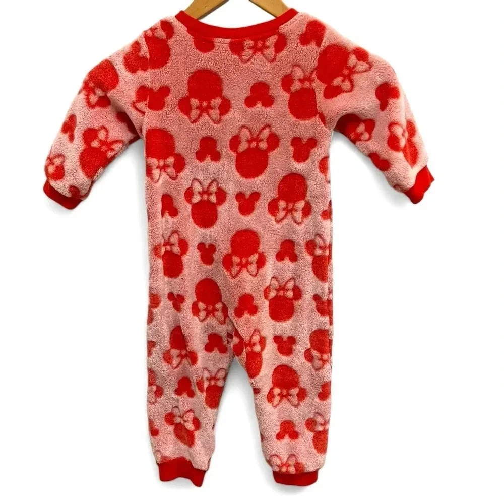 Disney Minnie Mouse fuzzy one piece jumpsuit without feet size 3T